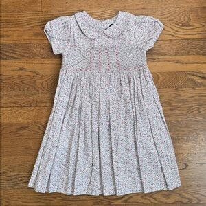 Charming Floral Kids Dress with Peter Pan Collar